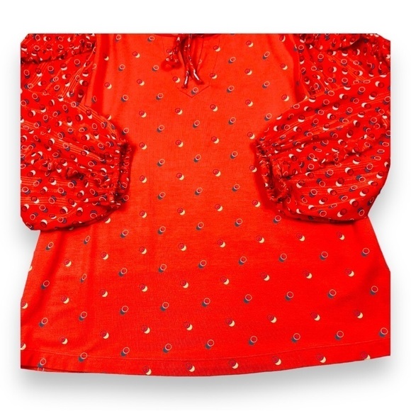 Anthropologie MAEVE Jacquin Lace Sleeve Top - Picture 4 of 13